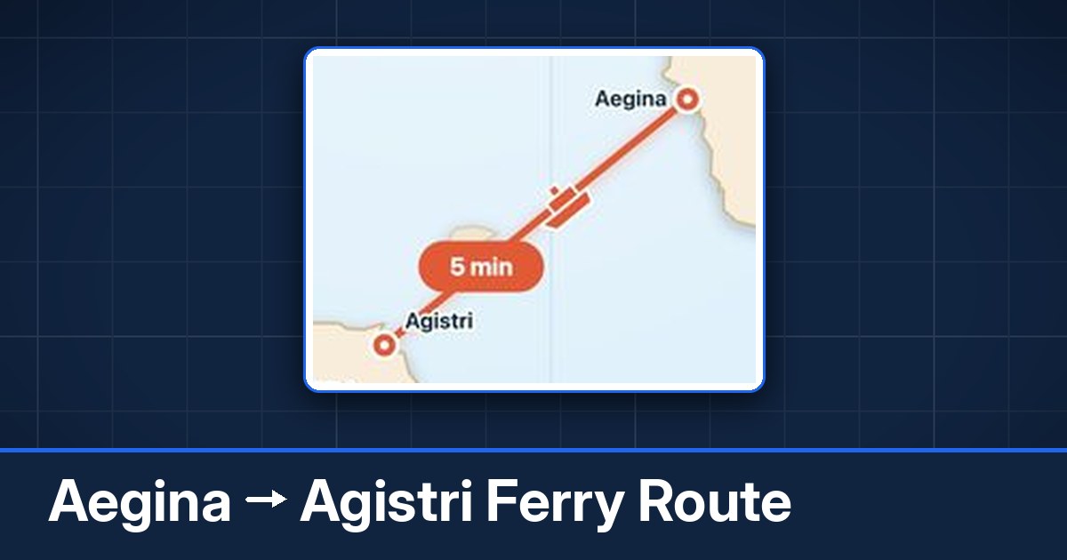 Aegina to Agistri ferry route summary