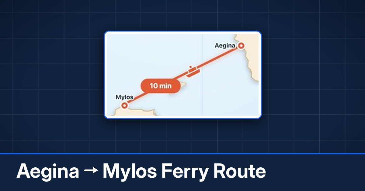 Aegina to Mylos ferry route summary