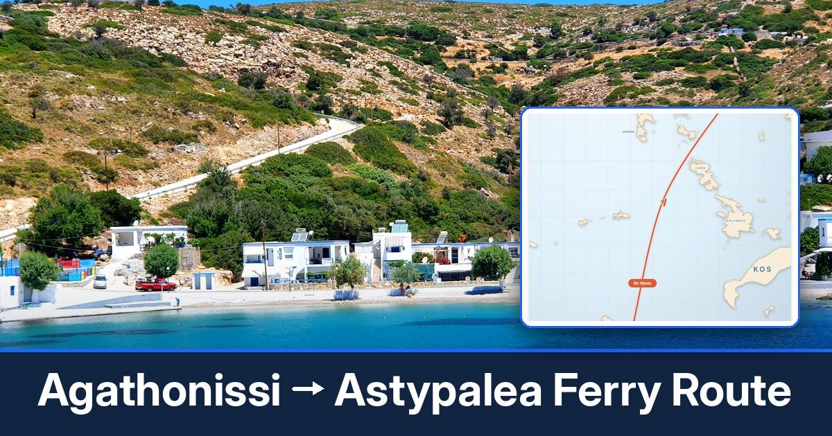 Agathonissi to Astypalea ferry route summary