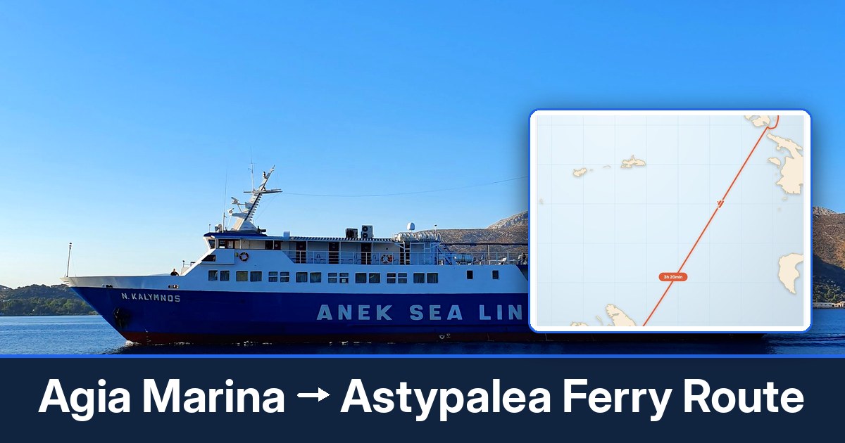 Agia Marina to Astypalea ferry route summary