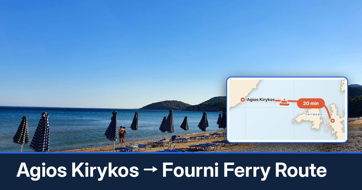 Agios Kirykos to Fourni ferry route summary