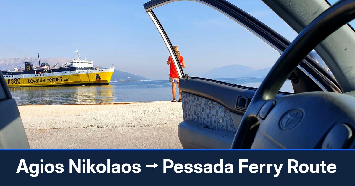 Agios Nikolaos to Pessada ferry route summary