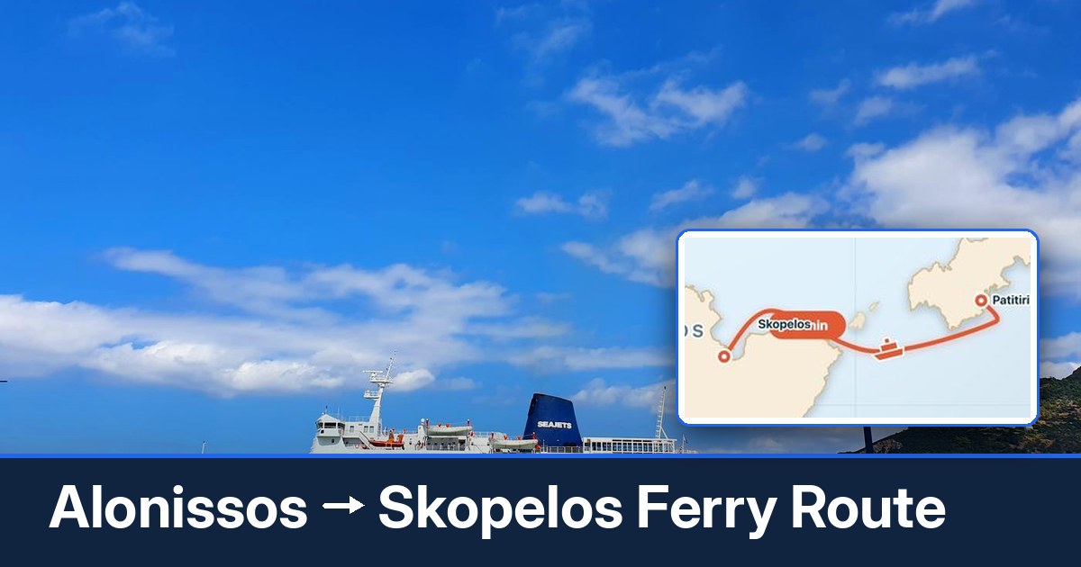 Alonissos to Skopelos ferry route summary