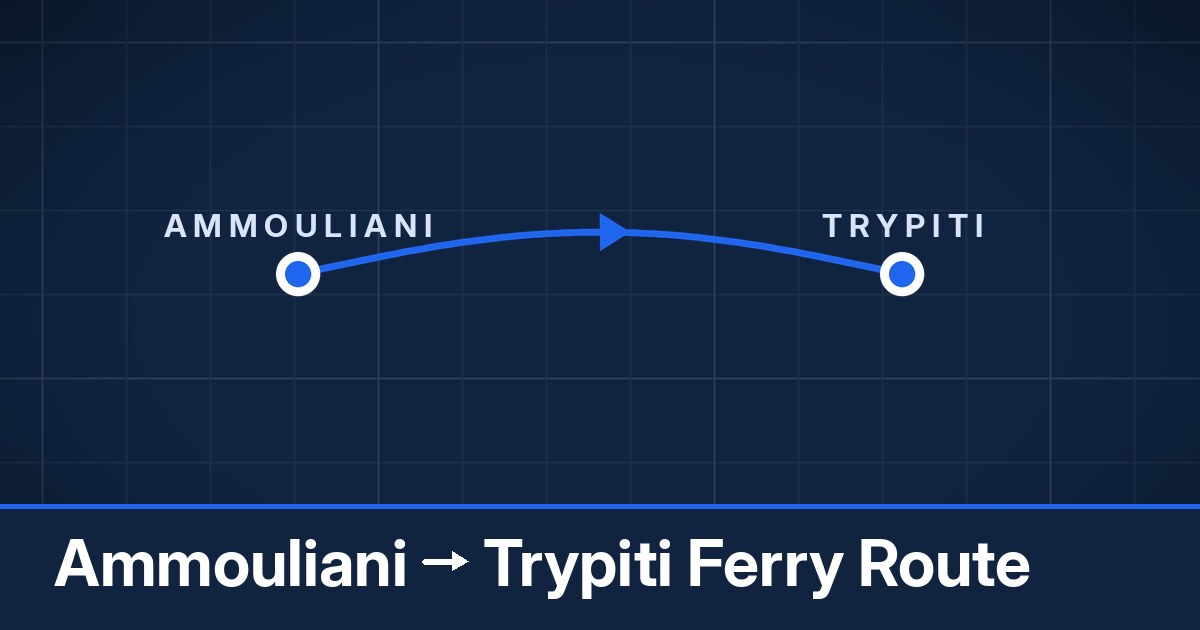 Ammouliani to Trypiti ferry route summary