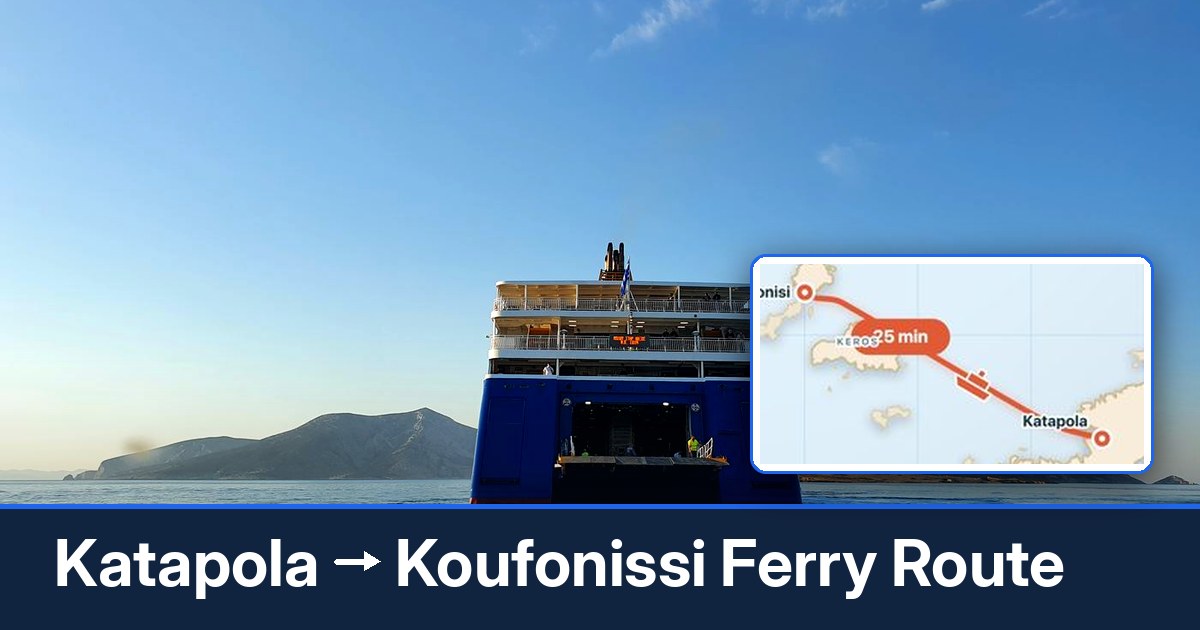 Katapola to Koufonissi ferry route summary