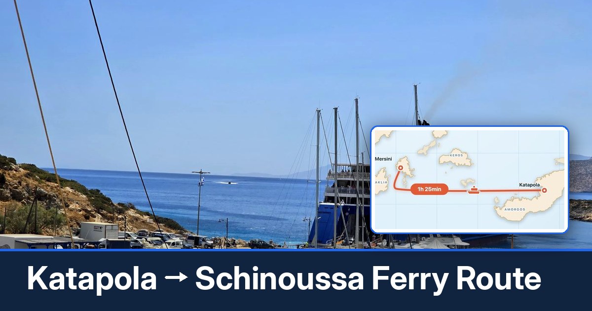 Katapola to Schinoussa ferry route summary