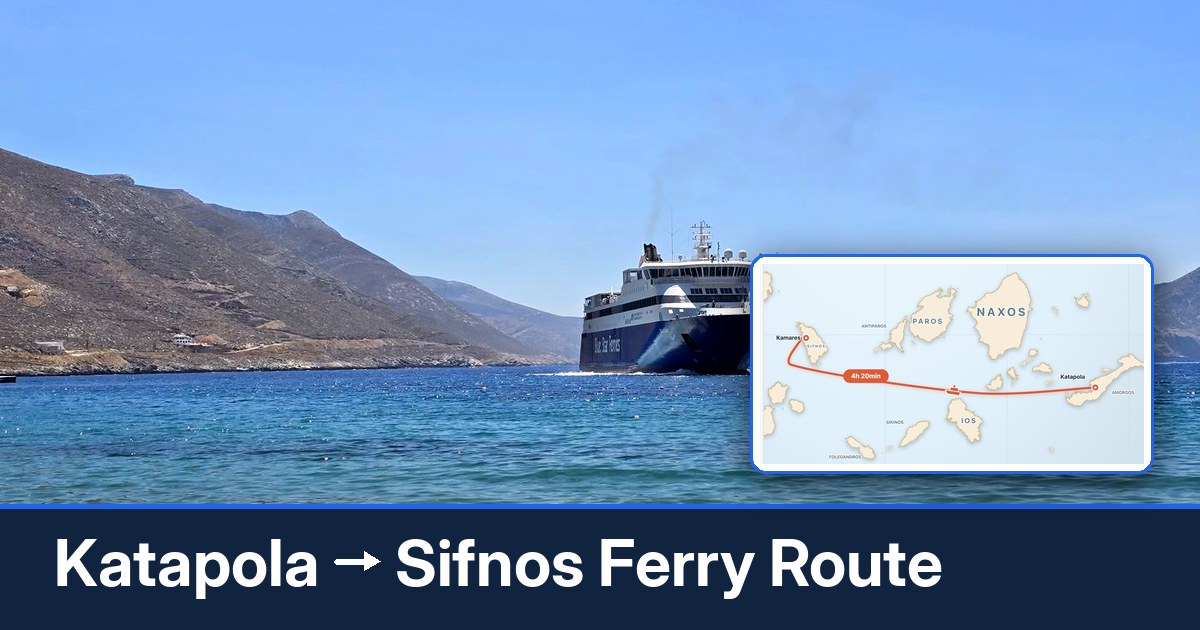 Katapola to Sifnos ferry route summary