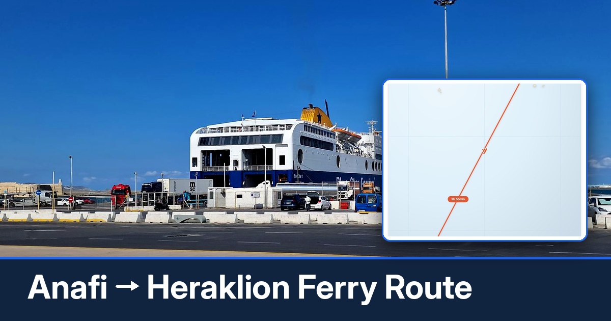 Anafi to Heraklion ferry route summary