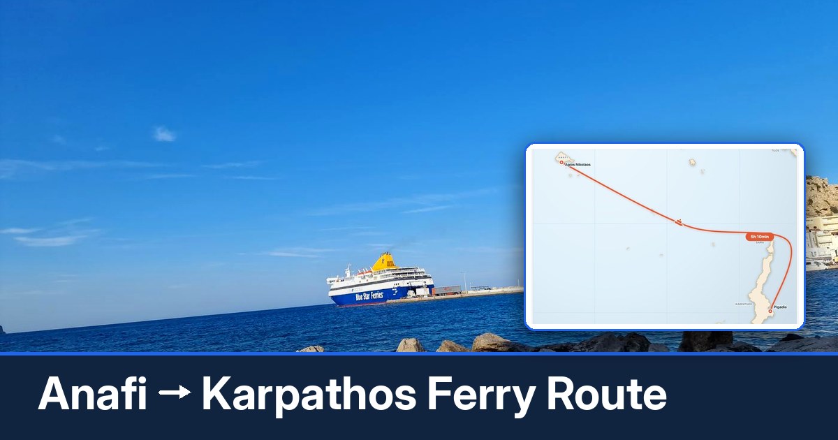 Anafi to Karpathos ferry route summary