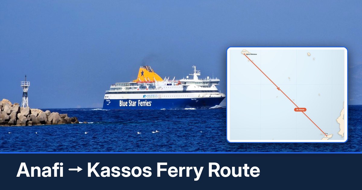Anafi to Kassos ferry route summary