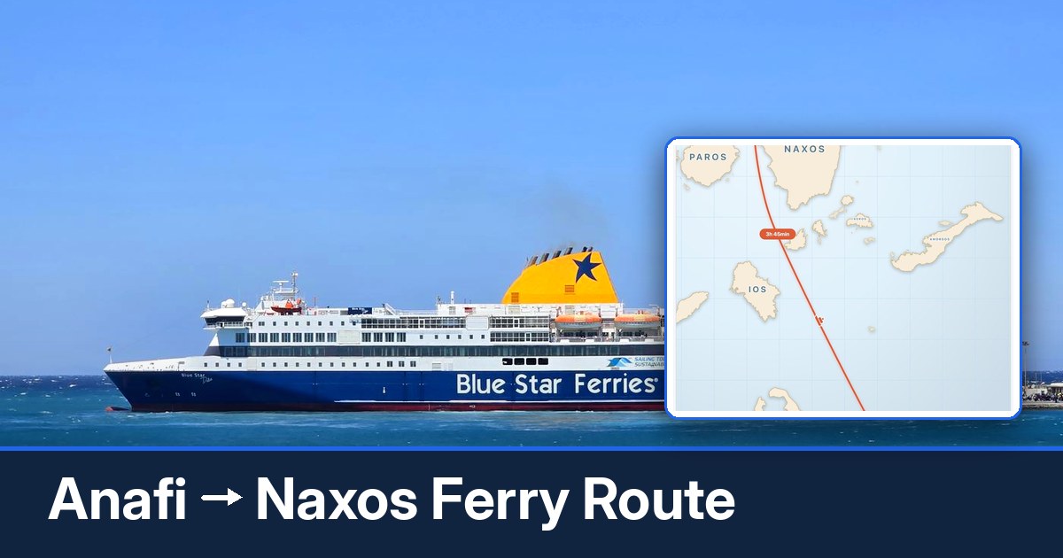 Anafi to Naxos ferry route summary