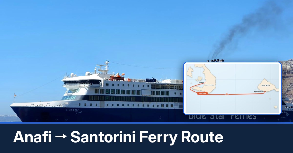 Anafi to Santorini ferry route summary