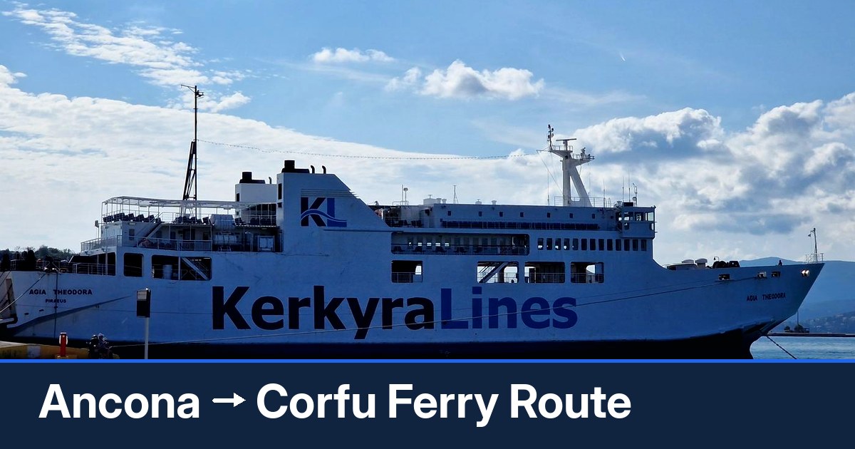 Ancona to Corfu ferry route summary