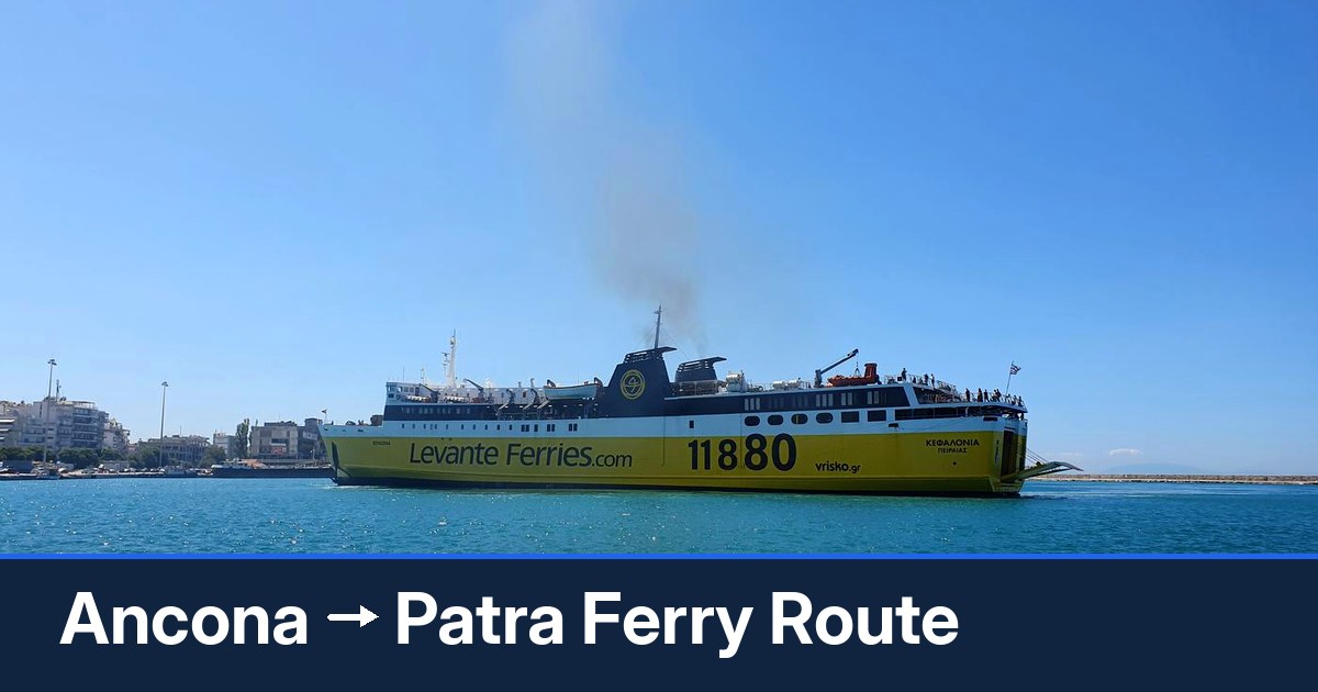 Ancona to Patra ferry route summary