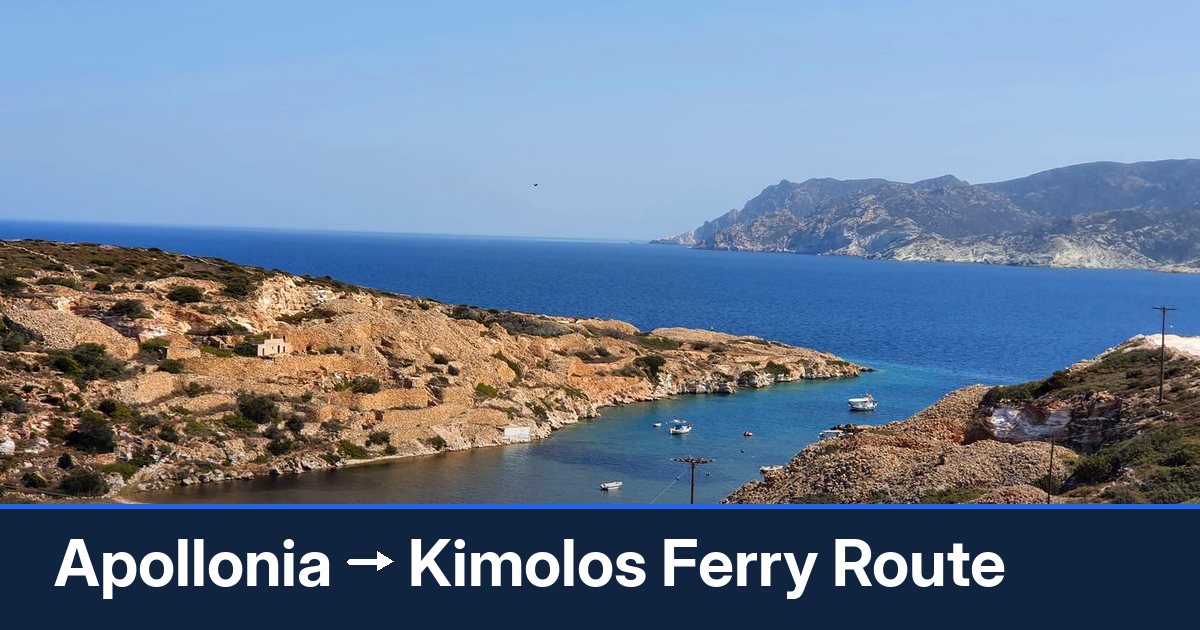 Apollonia to Kimolos ferry route summary