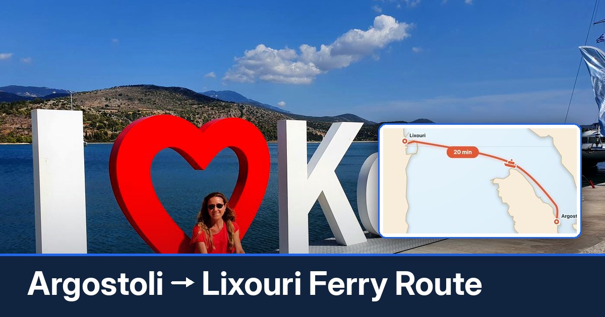 Argostoli to Lixouri ferry route summary