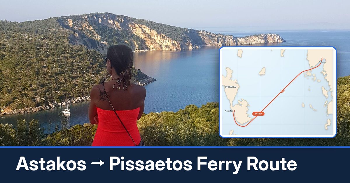 Astakos to Pissaetos ferry route summary