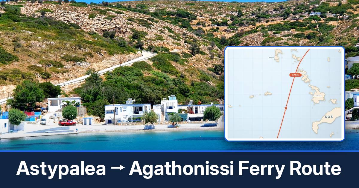 Astypalea to Agathonissi ferry route summary