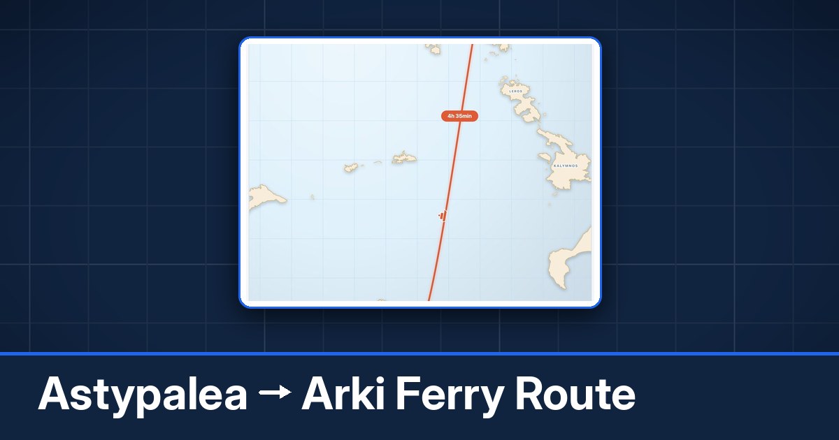 Astypalea to Arki ferry route summary