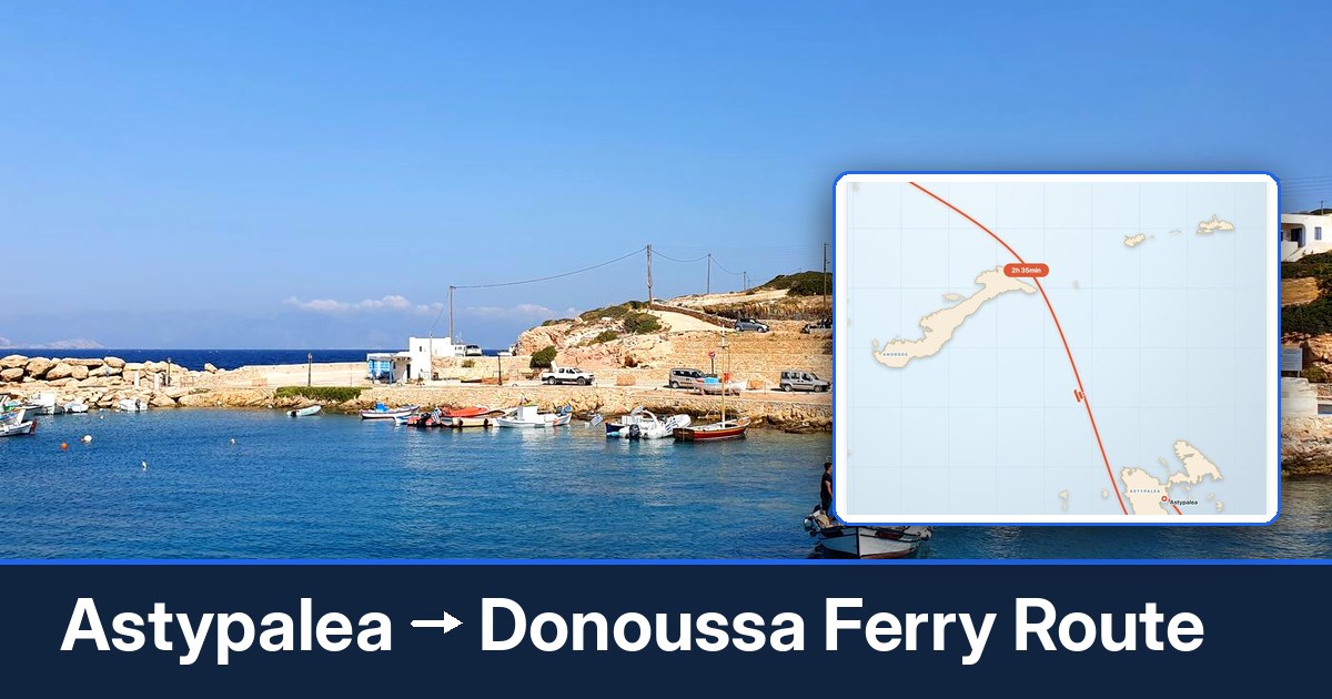 Astypalea to Donoussa ferry route summary