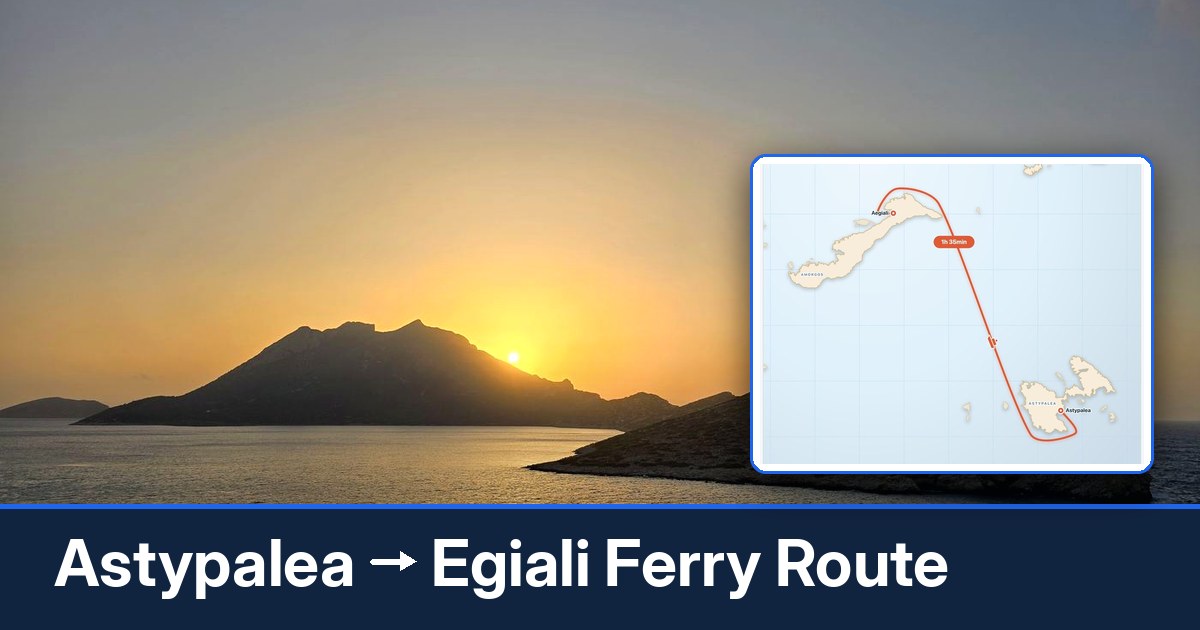Astypalea to Egiali ferry route summary