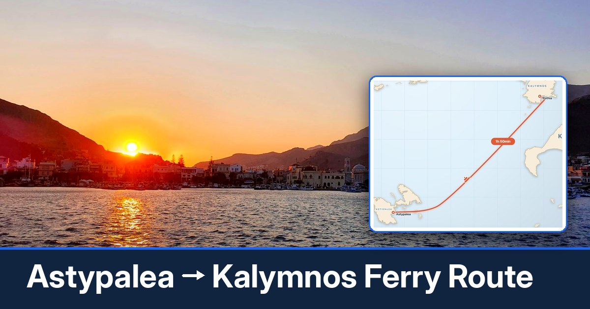Astypalea to Kalymnos ferry route summary