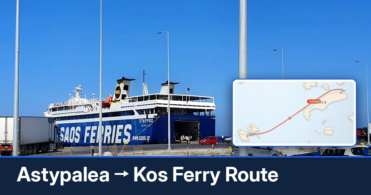 Astypalea to Kos ferry route summary
