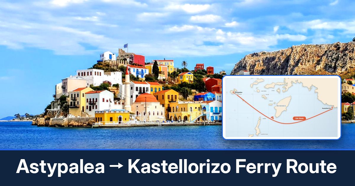 Astypalea to Kastellorizo ferry route summary
