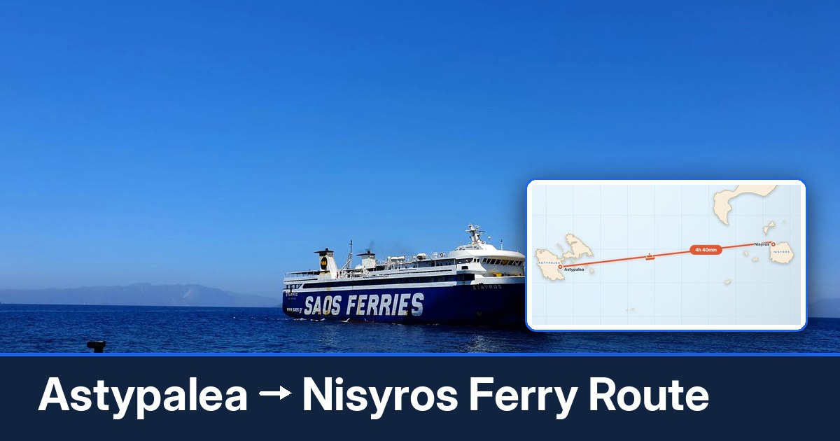 Astypalea to Nisyros ferry route summary