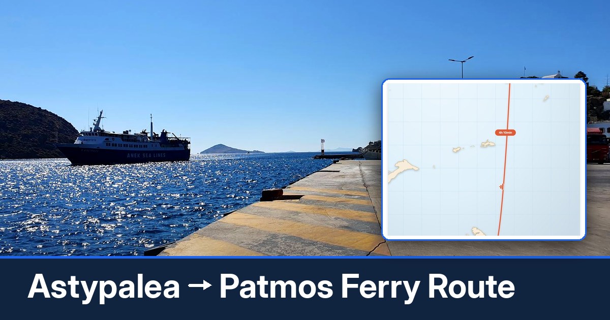 Astypalea to Patmos ferry route summary