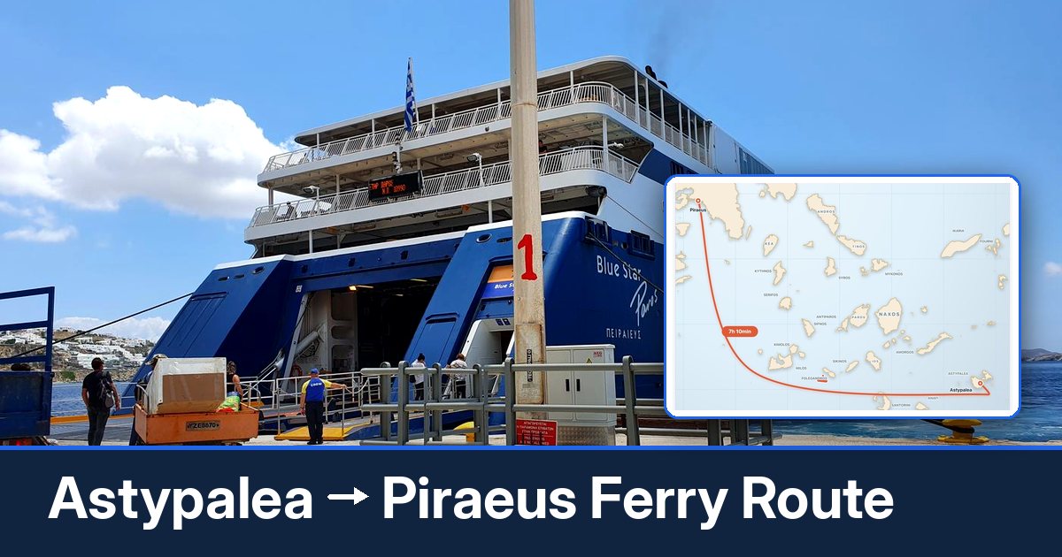 Astypalea to Piraeus ferry route summary