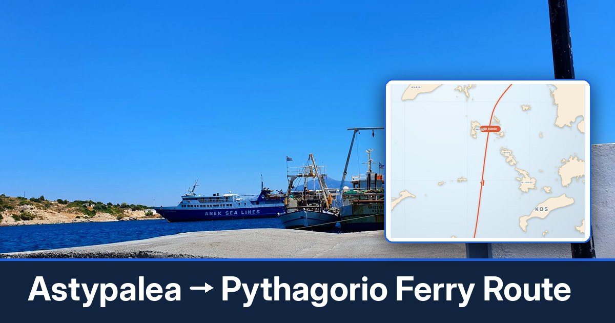 Astypalea to Pythagorio ferry route summary
