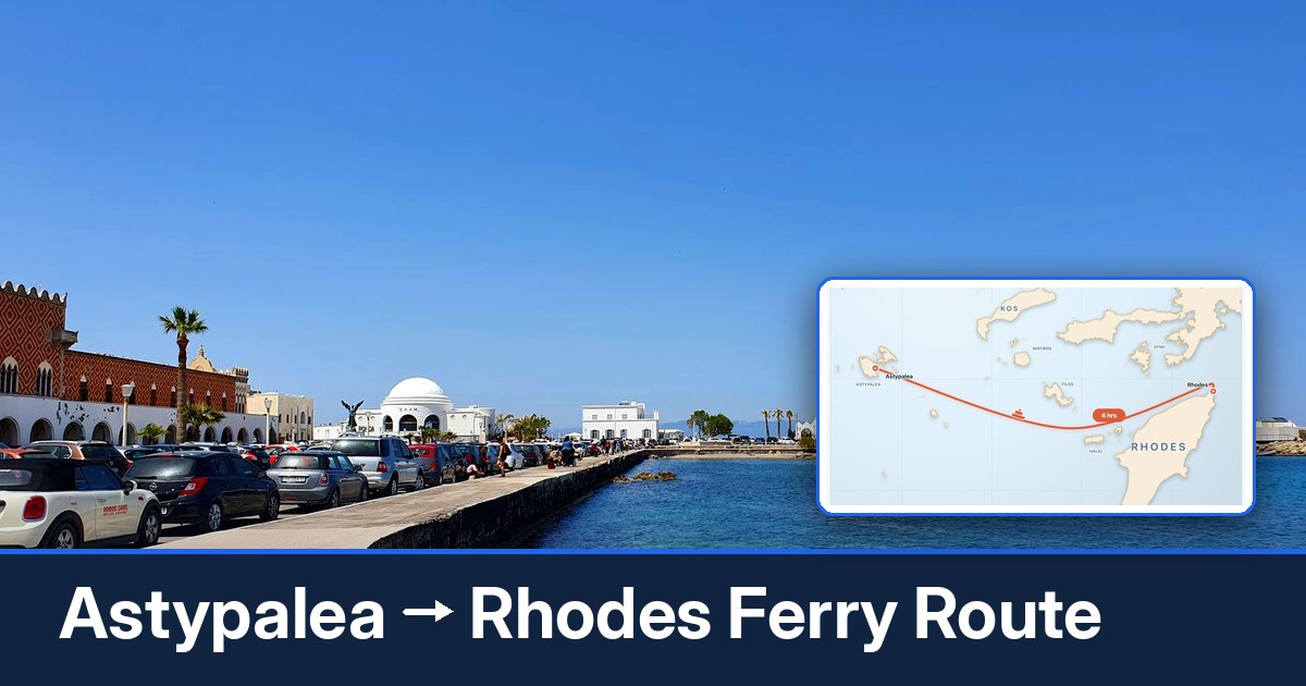 Astypalea to Rhodes ferry route summary
