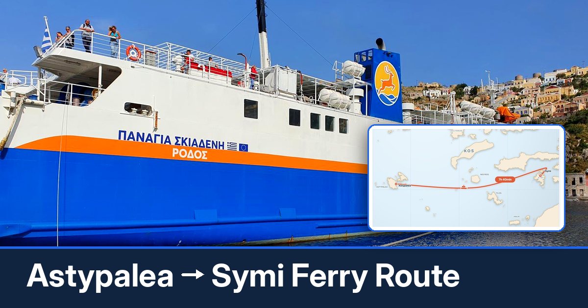 Astypalea to Symi ferry route summary