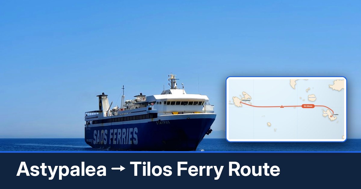 Astypalea to Tilos ferry route summary