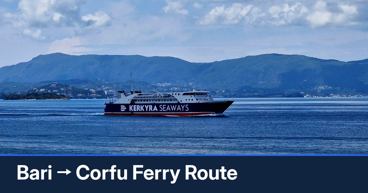 Bari to Corfu ferry route summary