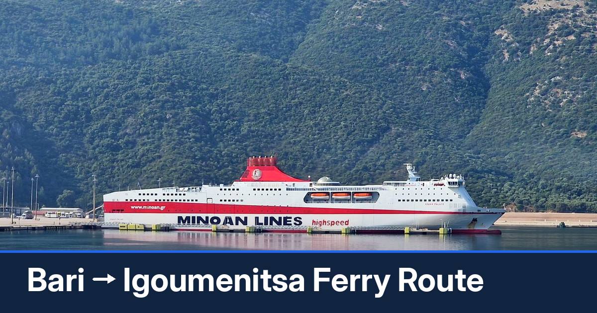Bari to Igoumenitsa ferry route summary