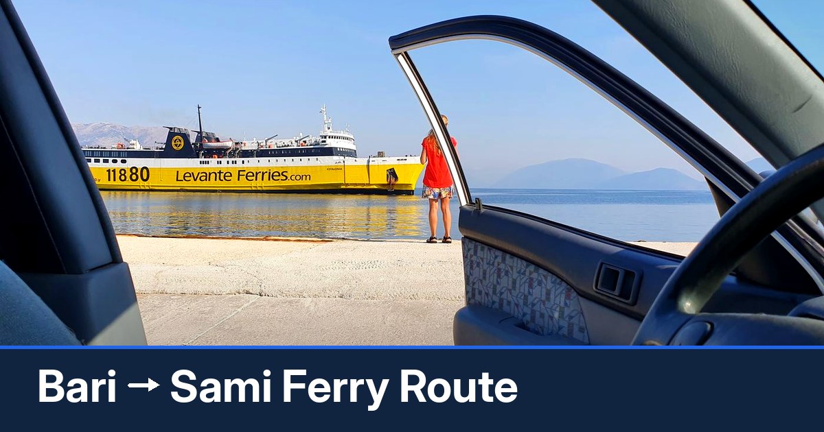 Bari to Sami ferry route summary