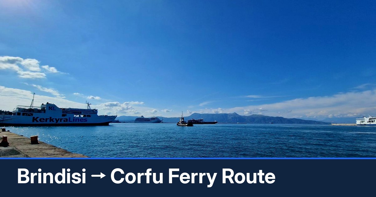 Brindisi to Corfu ferry route summary