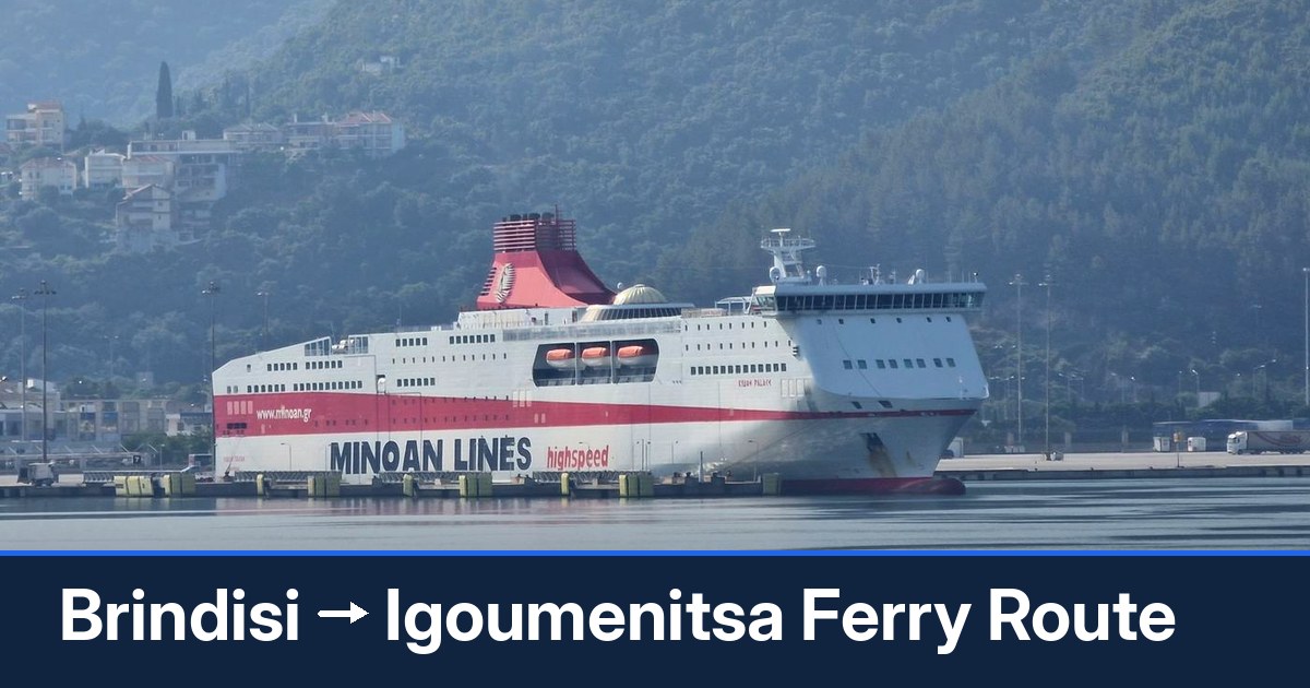 Brindisi to Igoumenitsa ferry route summary
