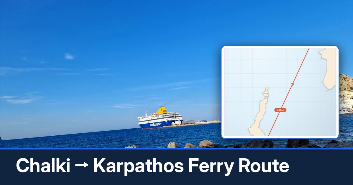 Chalki to Karpathos ferry route summary