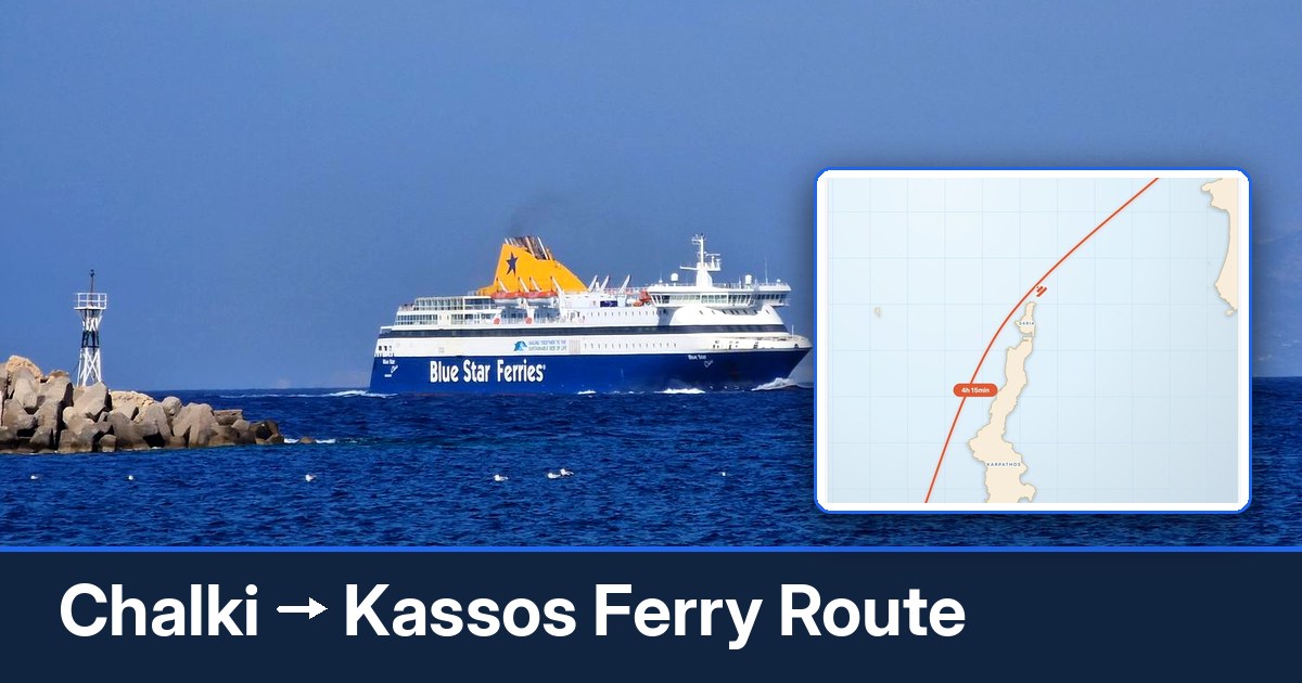 Chalki to Kassos ferry route summary