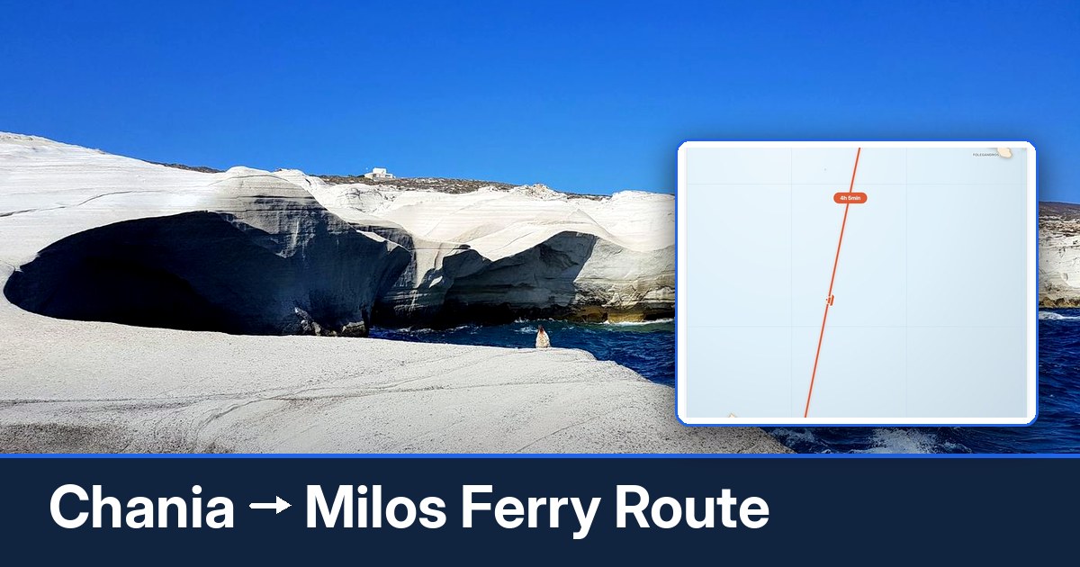 Chania to Milos ferry route summary