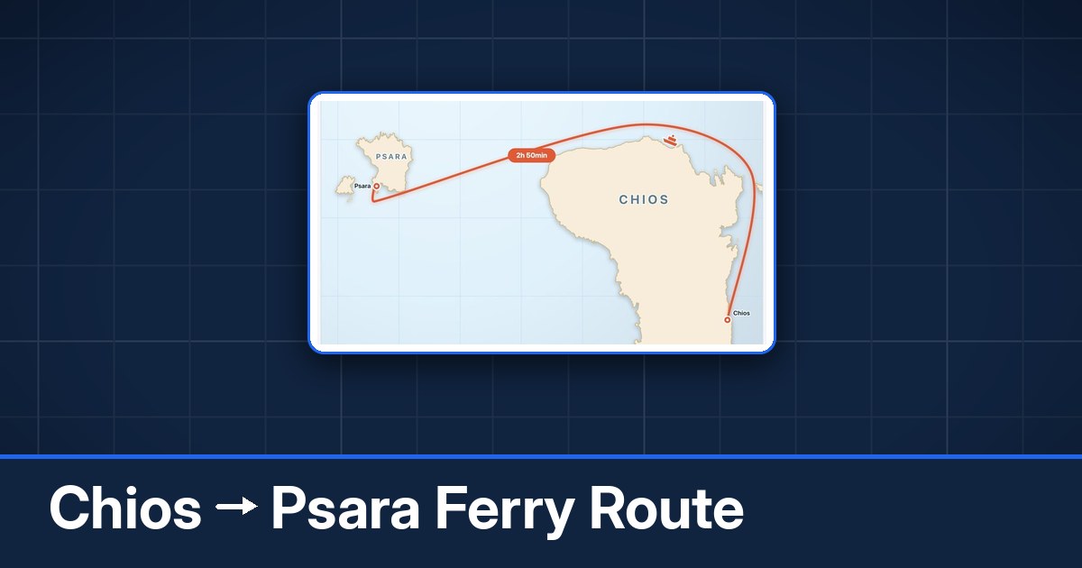Chios to Psara ferry route summary