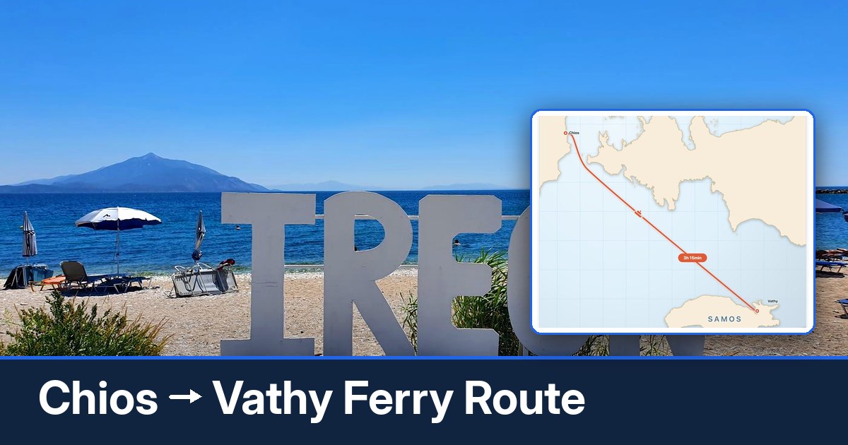 Chios to Vathy ferry route summary