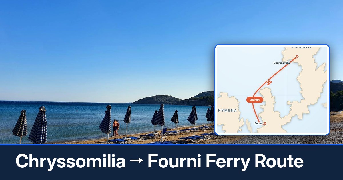 Chryssomilia to Fourni ferry route summary