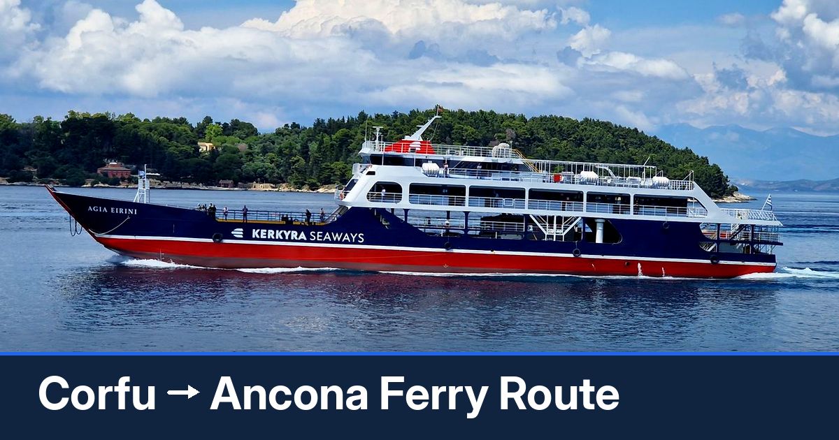 Corfu to Ancona ferry route summary