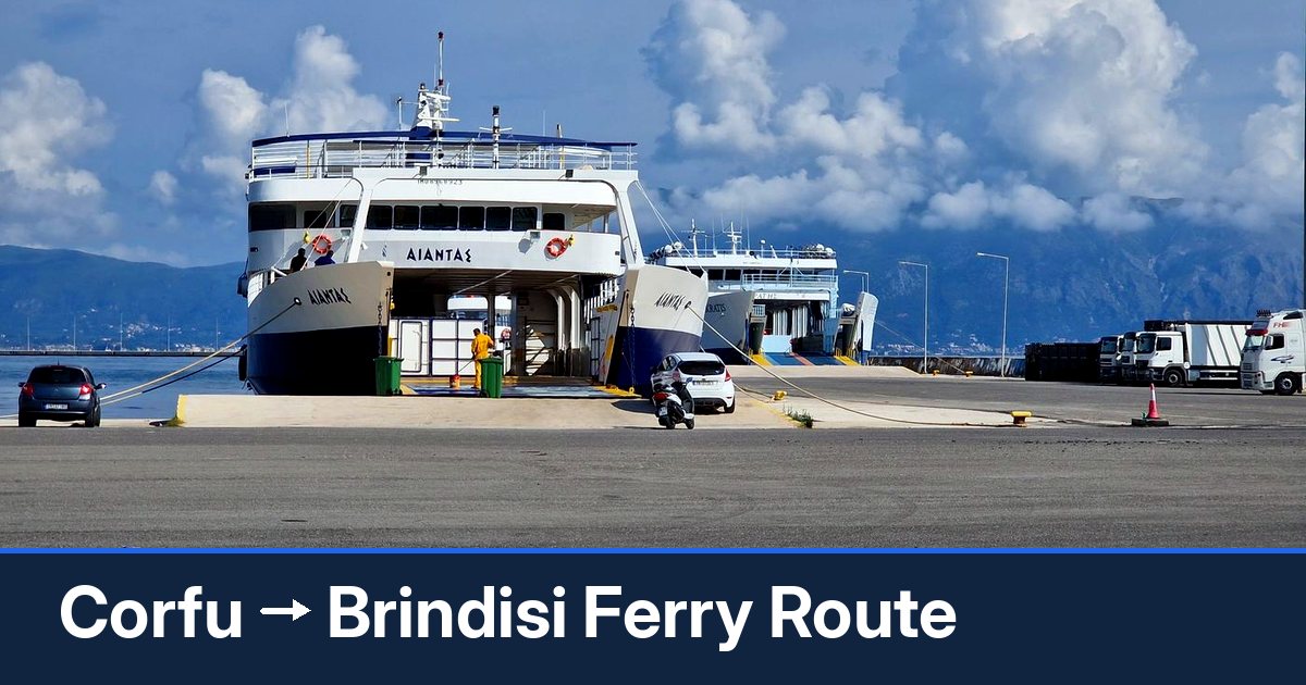 Corfu to Brindisi ferry route summary