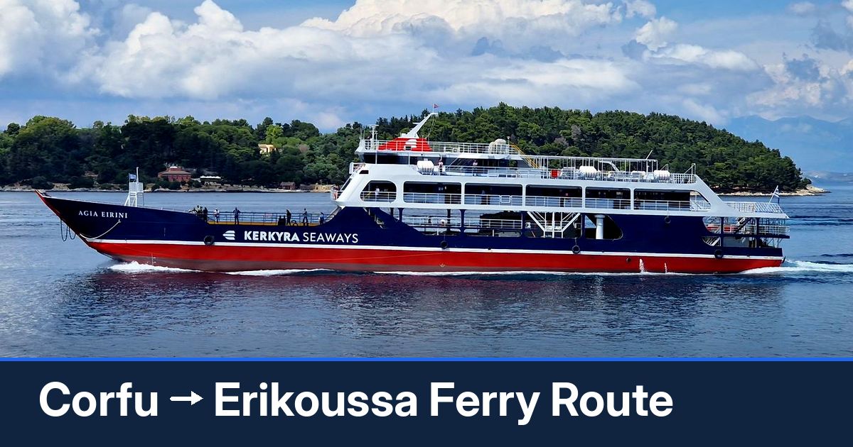Corfu to Erikoussa ferry route summary