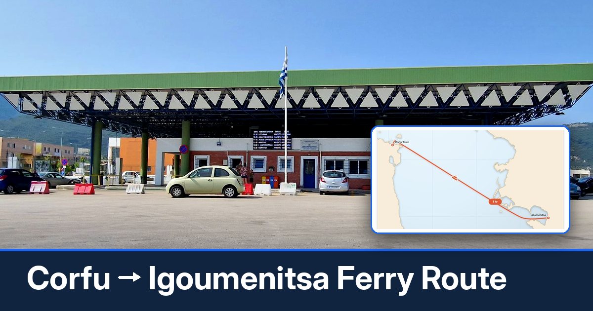 Corfu to Igoumenitsa ferry route summary